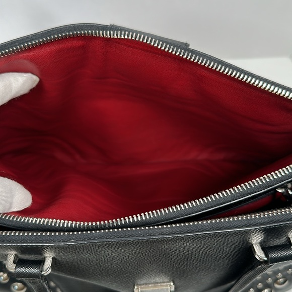 RARE Authentic PRADA Studded Saffiano Leather 2 Way Tote- Large - Picture 14 of 16